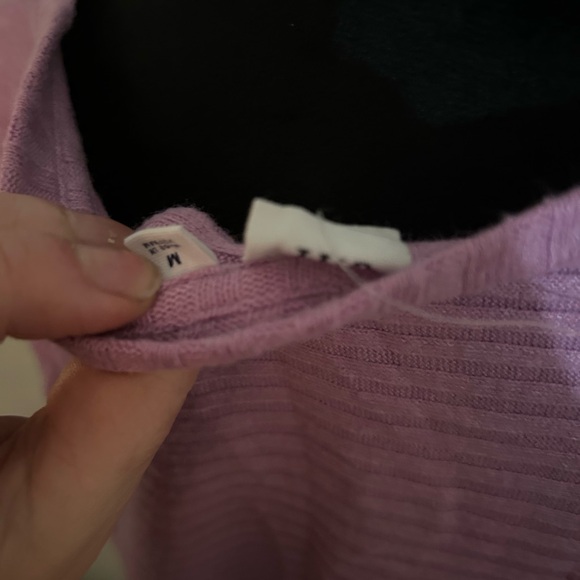 Gap purple chevron ribbed long sleeve blouse nwot size medium - Picture 4 of 5